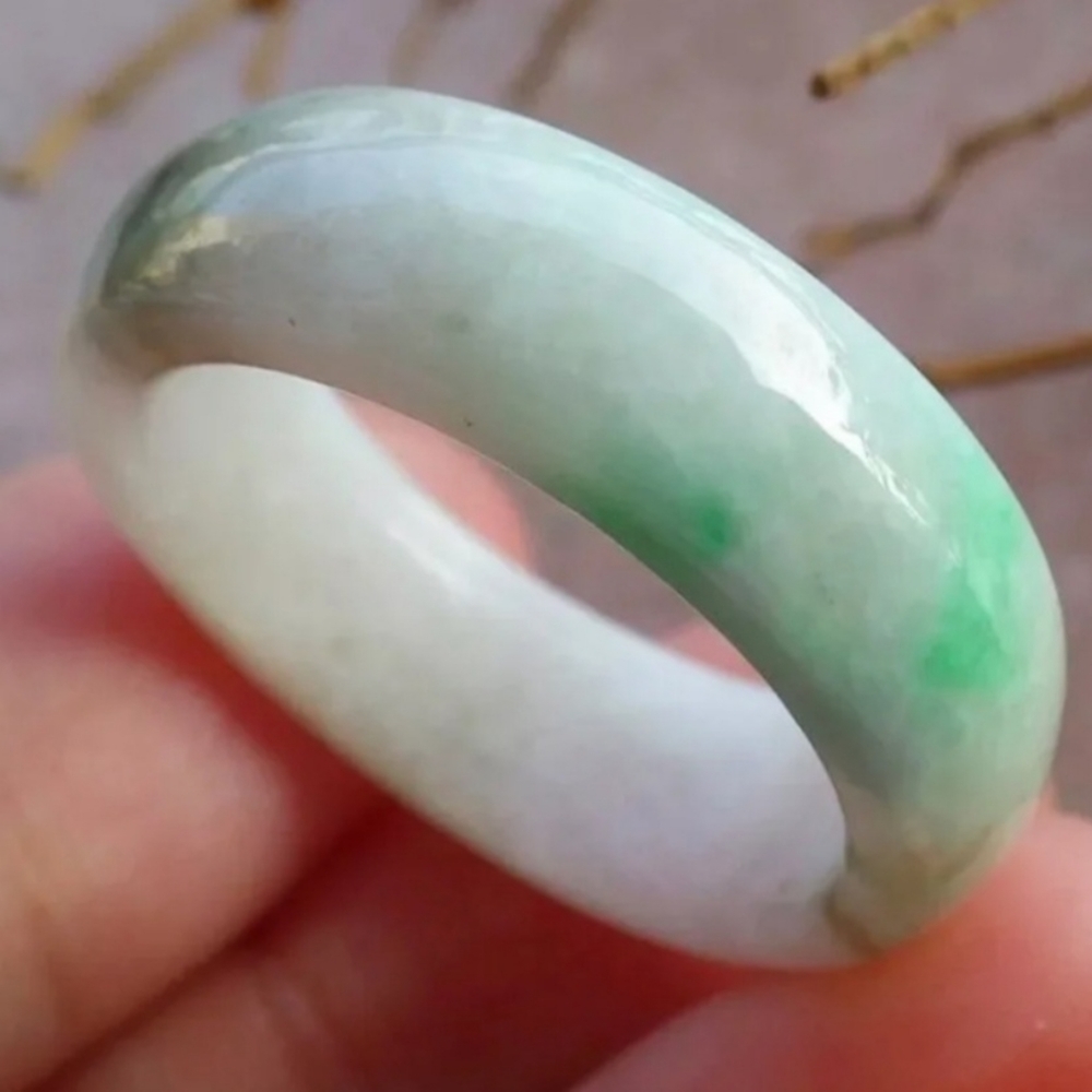 Certified Authentic Untreated Jade Band Ring